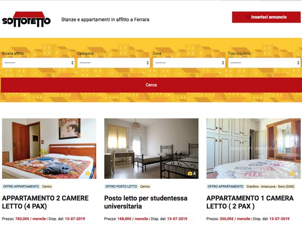 Sottotetto: online la nuova versione, promossa da estense.com